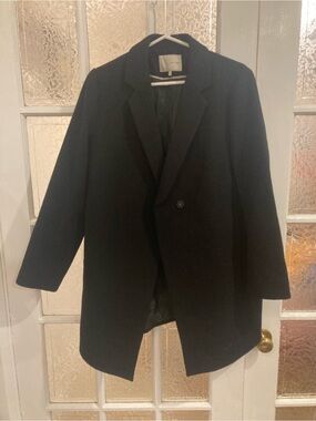 Black Wool Coat Oak and Fort